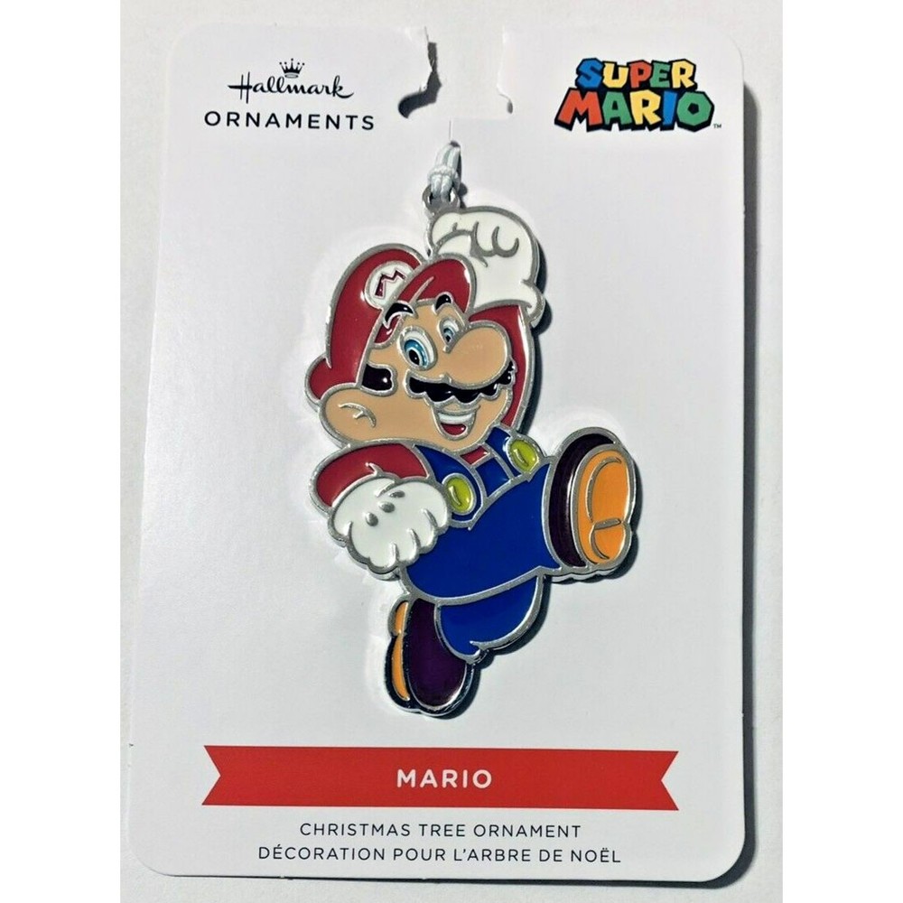 Super Mario Christmas Ornament Nintendo Hallmark 2022 2.75” Flat Metal Enamel - Picture 4 of 8